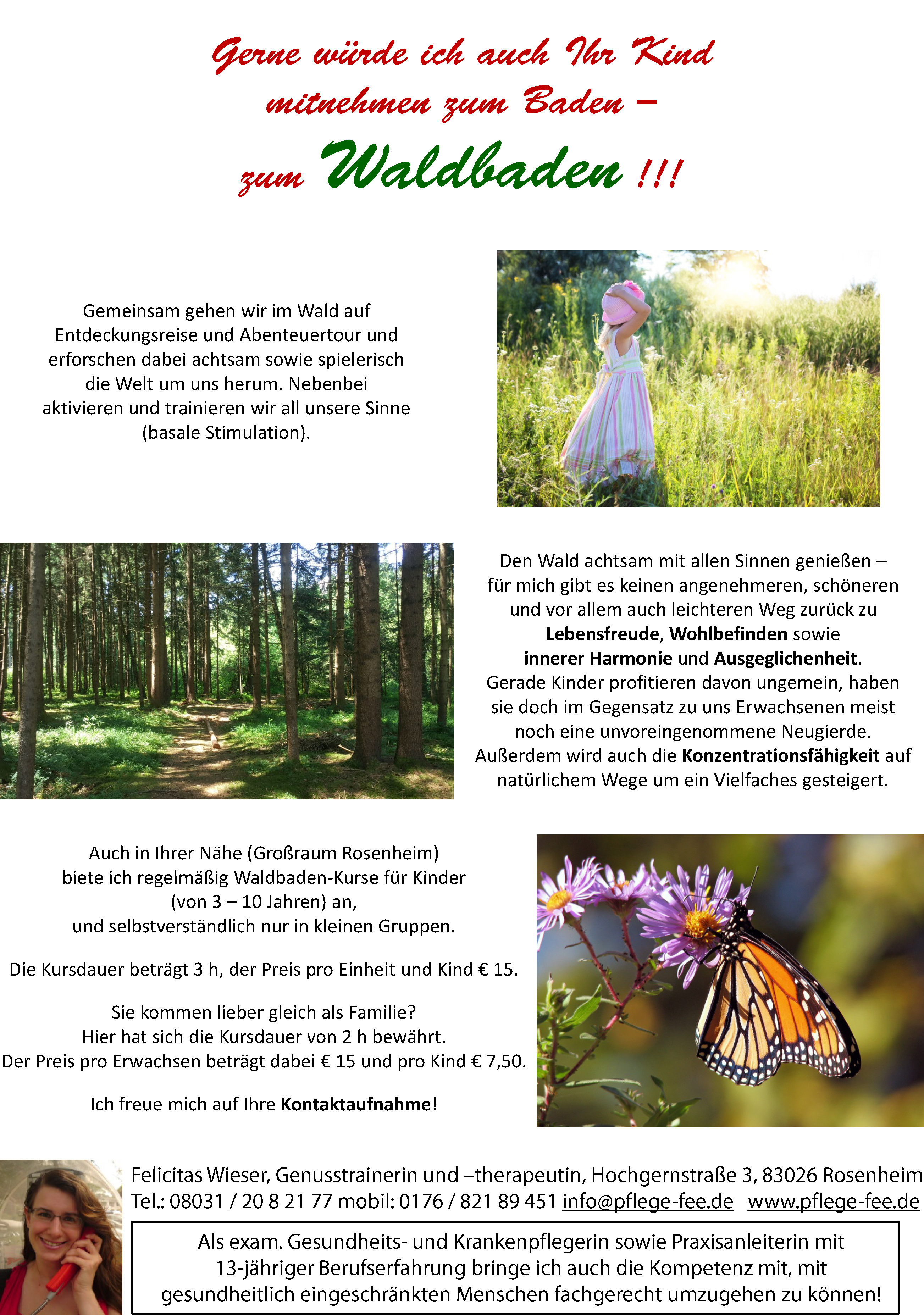 Waldbaden für Kinder   Flyer